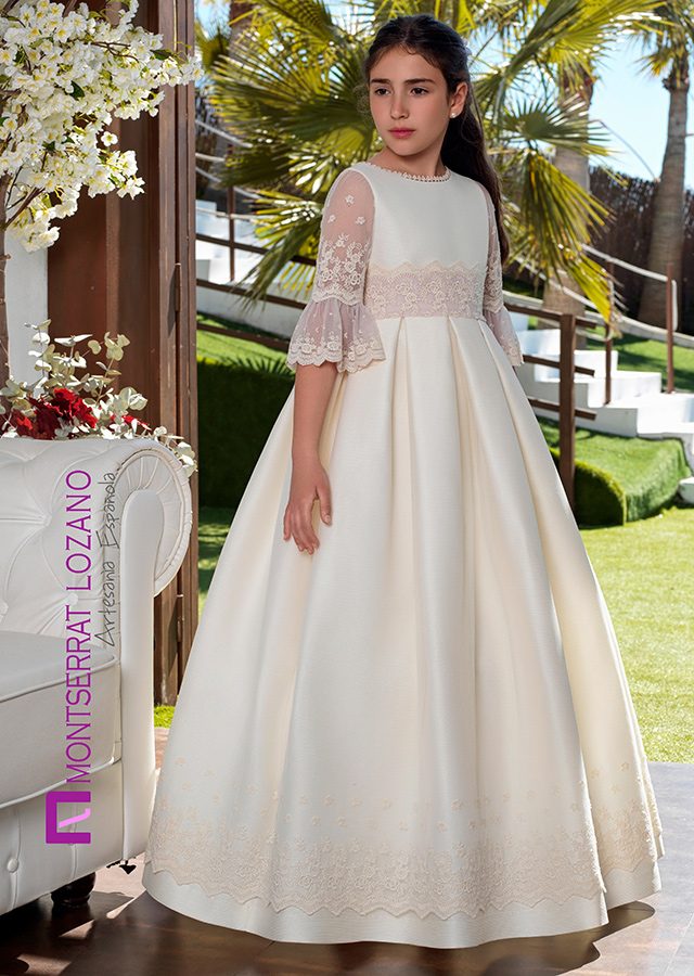 Montserrat Lozano communion dress, style 2711, front view