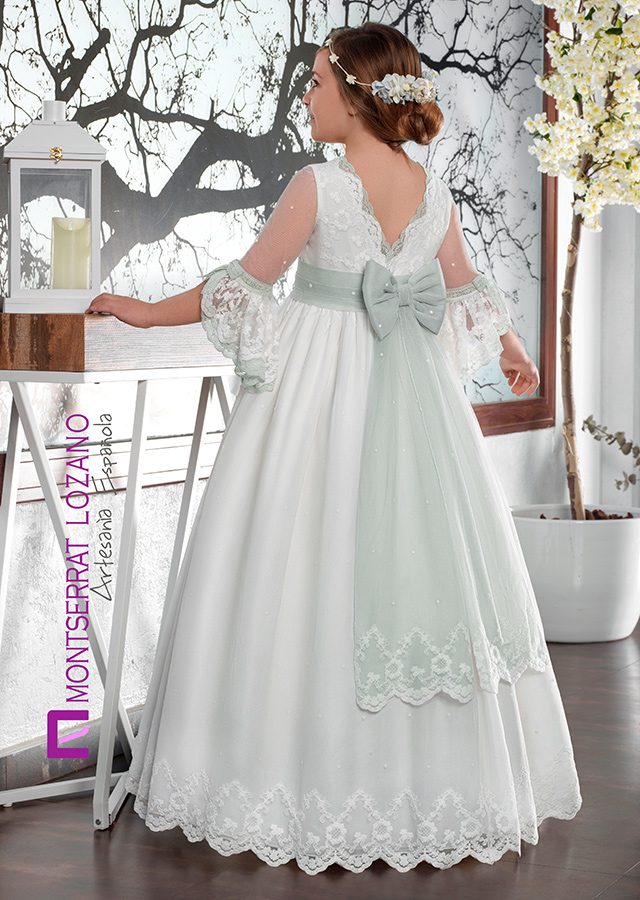 Montserrat Lozano communion dress, style 2735, back view
