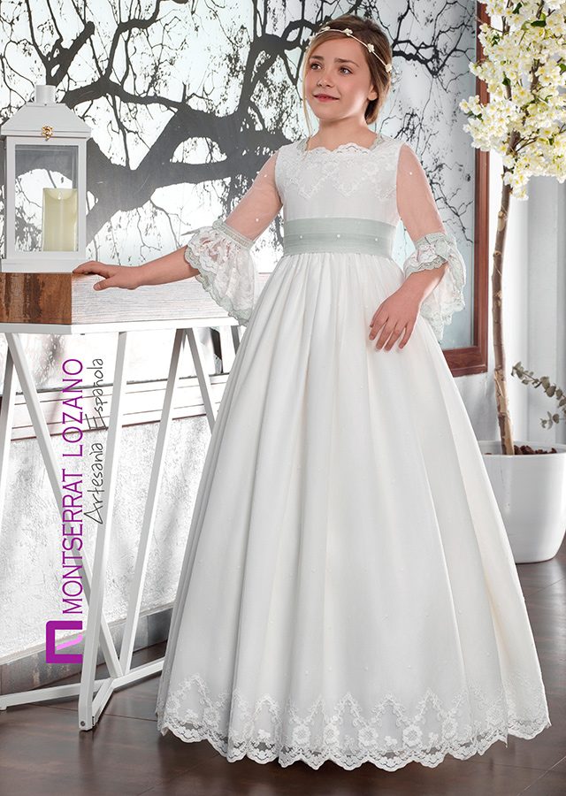 Montserrat Lozano communion dress, style 2735, front view