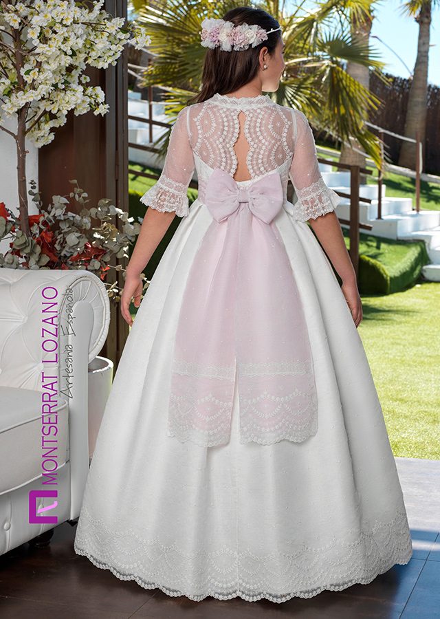 Montserrat Lozano communion dress, style 2713, back view