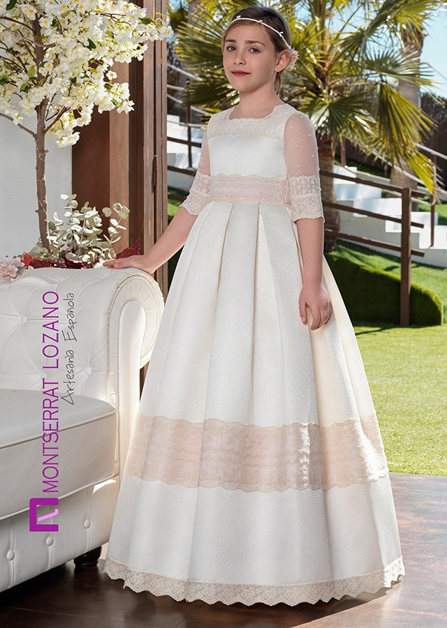 Montserrat Lozano communion dress, style 2724, front view
