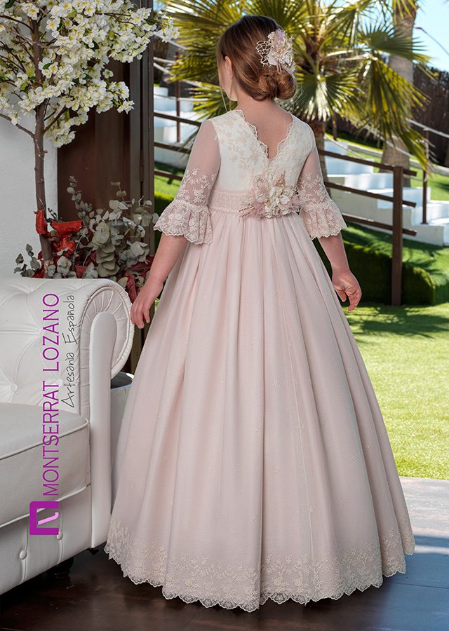 Montserrat Lozano communion dress, style 2718, back view