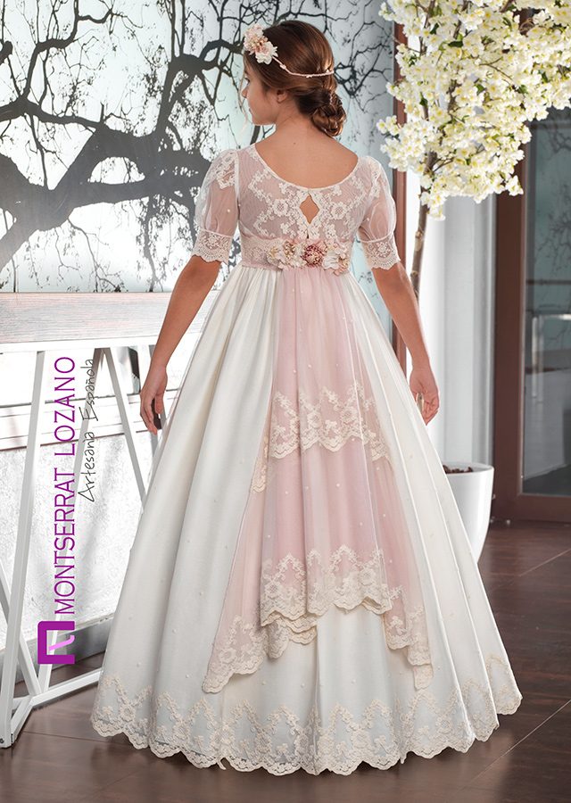 Montserrat Lozano communion dress, style 2714, back view