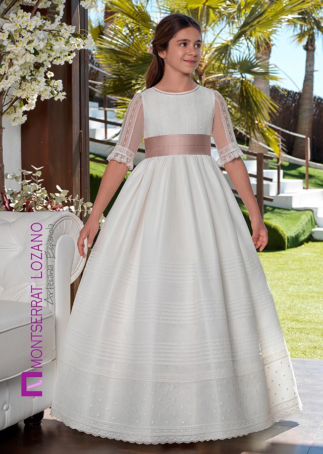 Montserrat Lozano communion dress, style 2716, front view