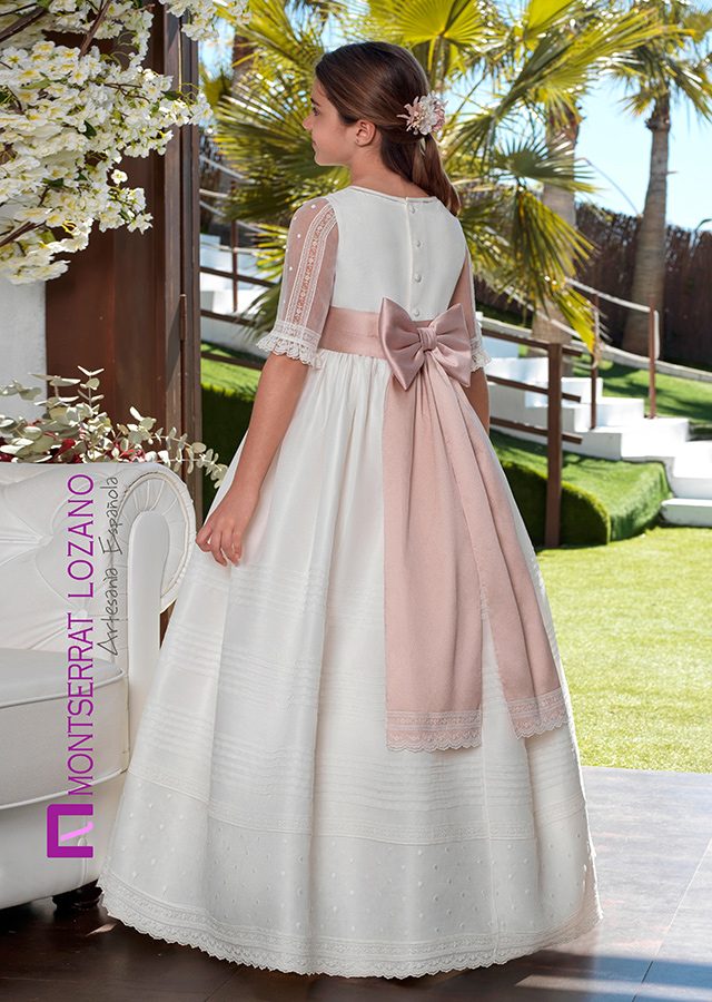 Montserrat Lozano communion dress, style 2716, back view