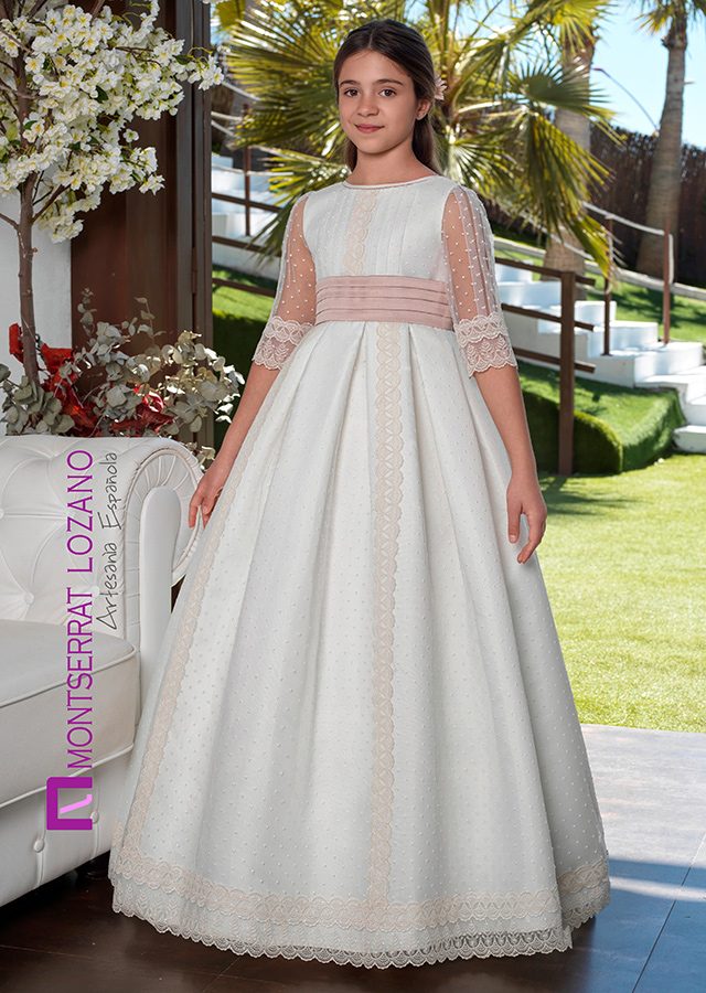 Montserrat Lozano communion dress, style 2720, front view