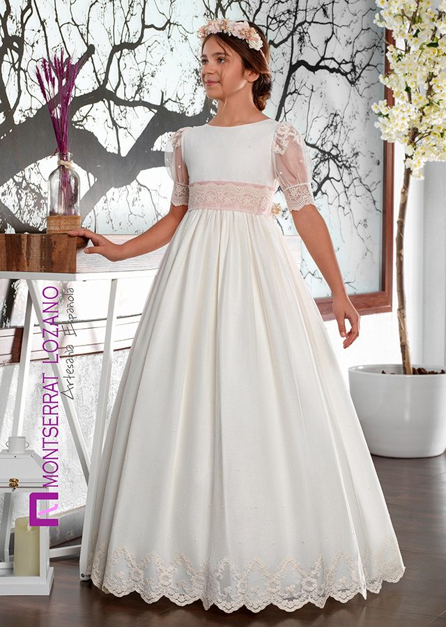 Montserrat Lozano communion dress, style 2714, front view