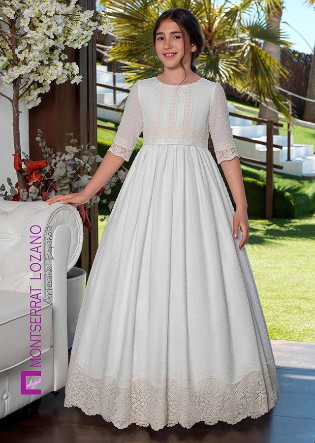 Montserrat Lozano communion dress, style 2717, front view