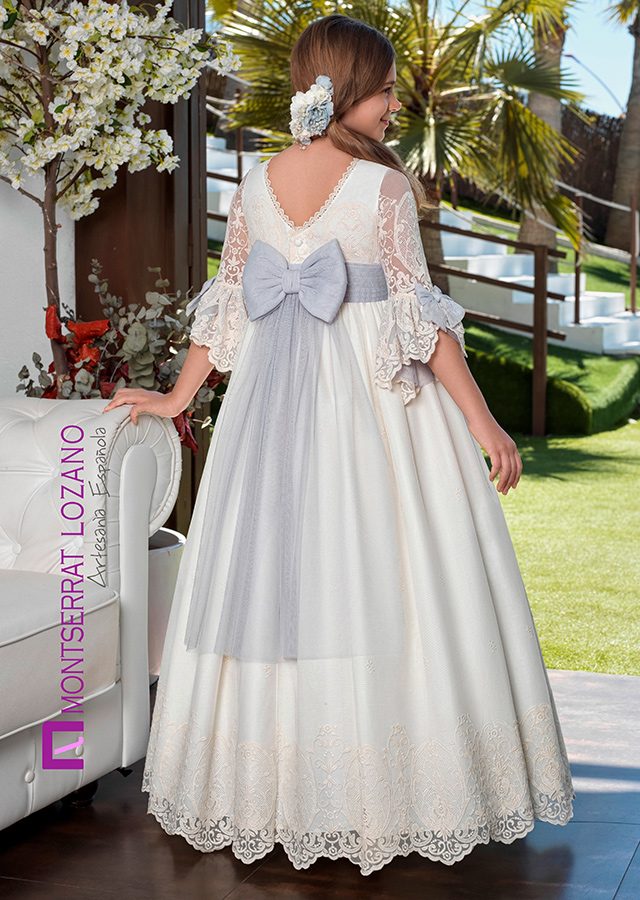 Montserrat Lozano communion dress, style 2723, back view