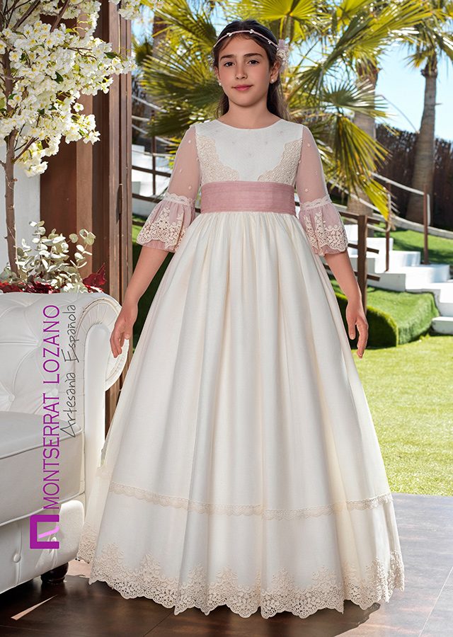 Montserrat Lozano communion dress, style 2704, front view