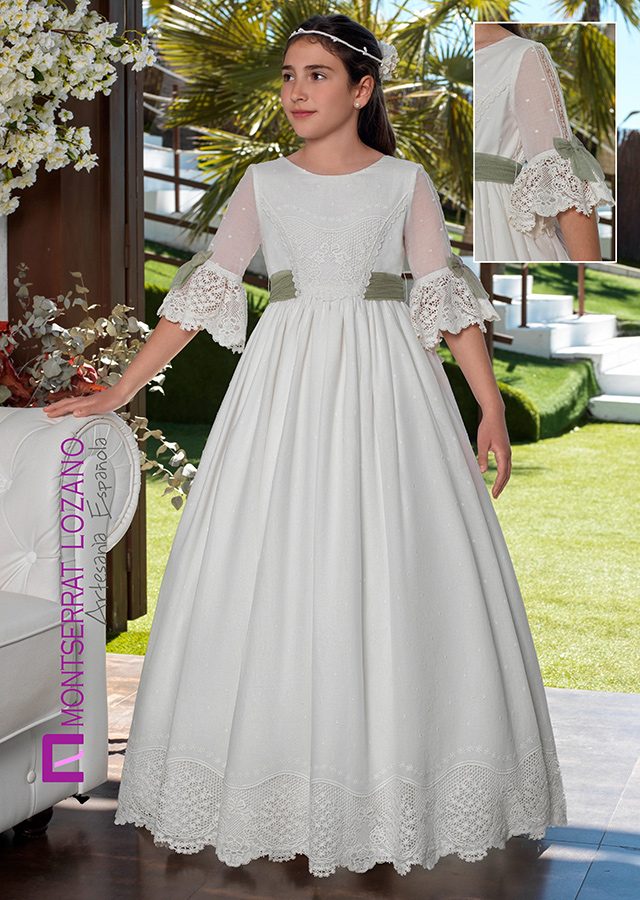 Montserrat Lozano communion dress, style 2708, front view