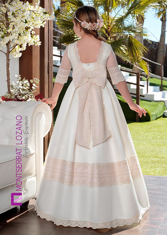 Montserrat Lozano communion dress, style 2724, back view