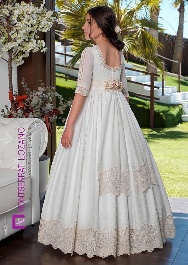 Montserrat Lozano communion dress, style 2717, back view