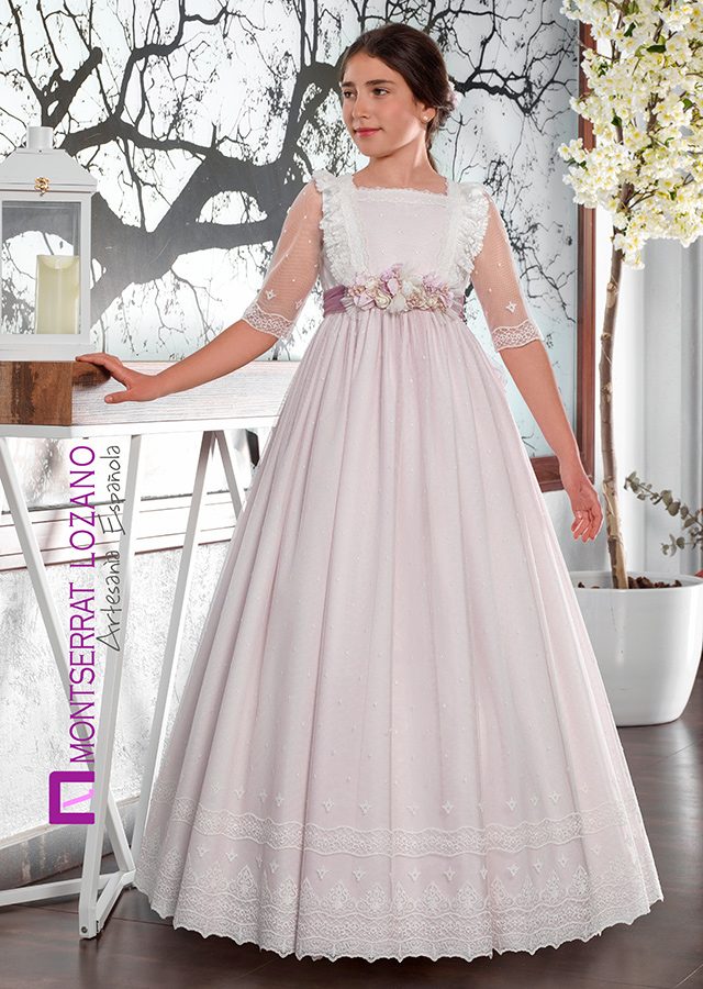 Montserrat Lozano communion dress, style 2728, front view