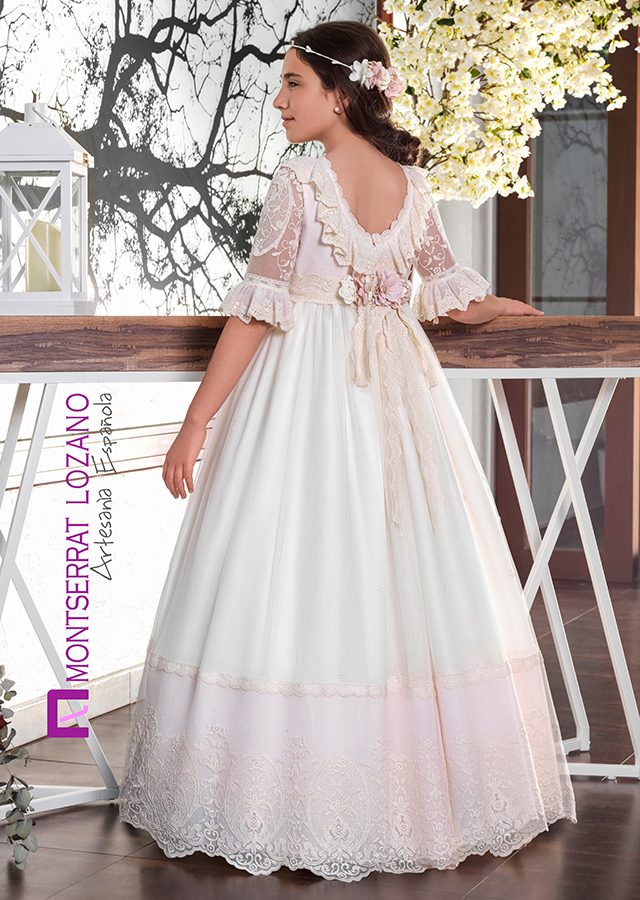 Montserrat Lozano communion dress, style 2719, back view
