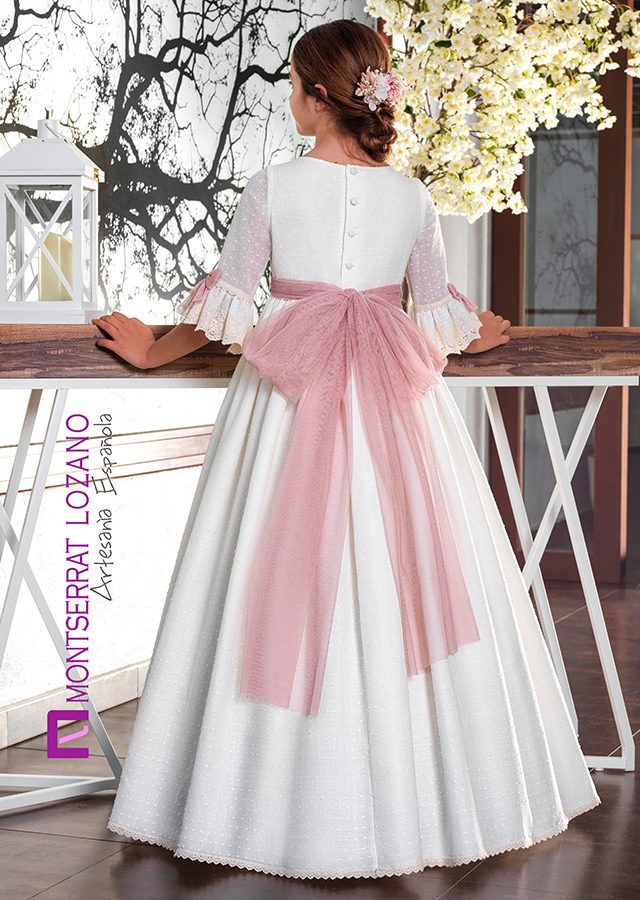 Montserrat Lozano communion dress, style 2732, back view
