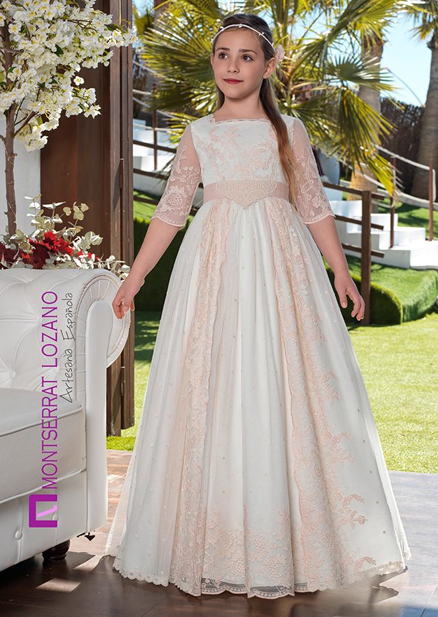Montserrat Lozano communion dress, style 2729, front view
