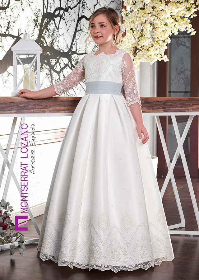 Montserrat Lozano communion dress, style 2715, front view