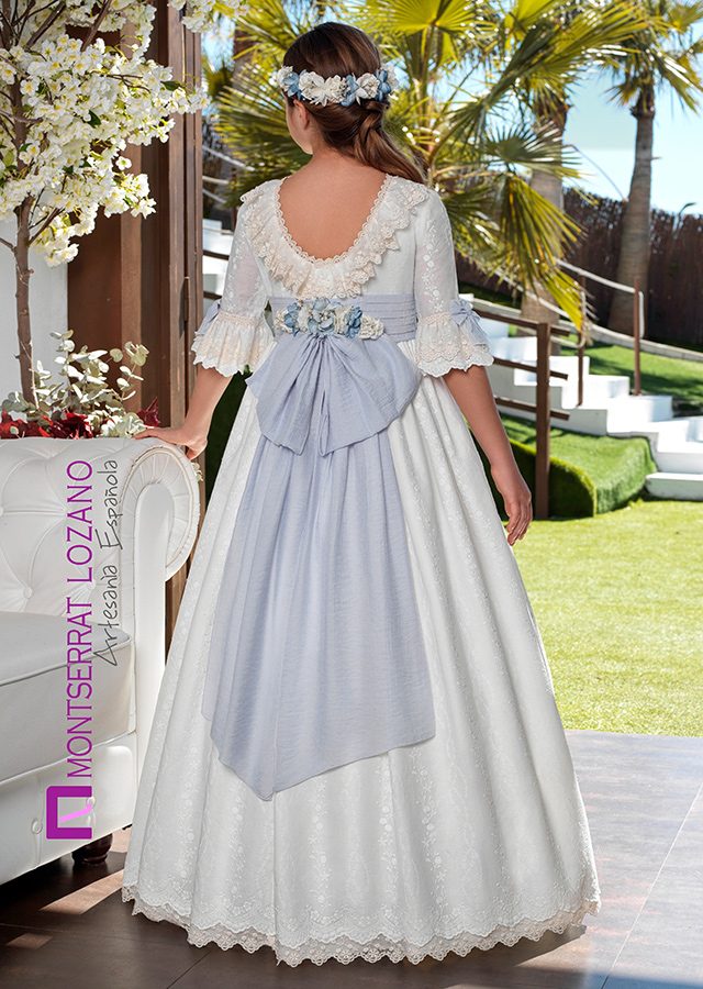 Montserrat Lozano communion dress, style 2706, back view