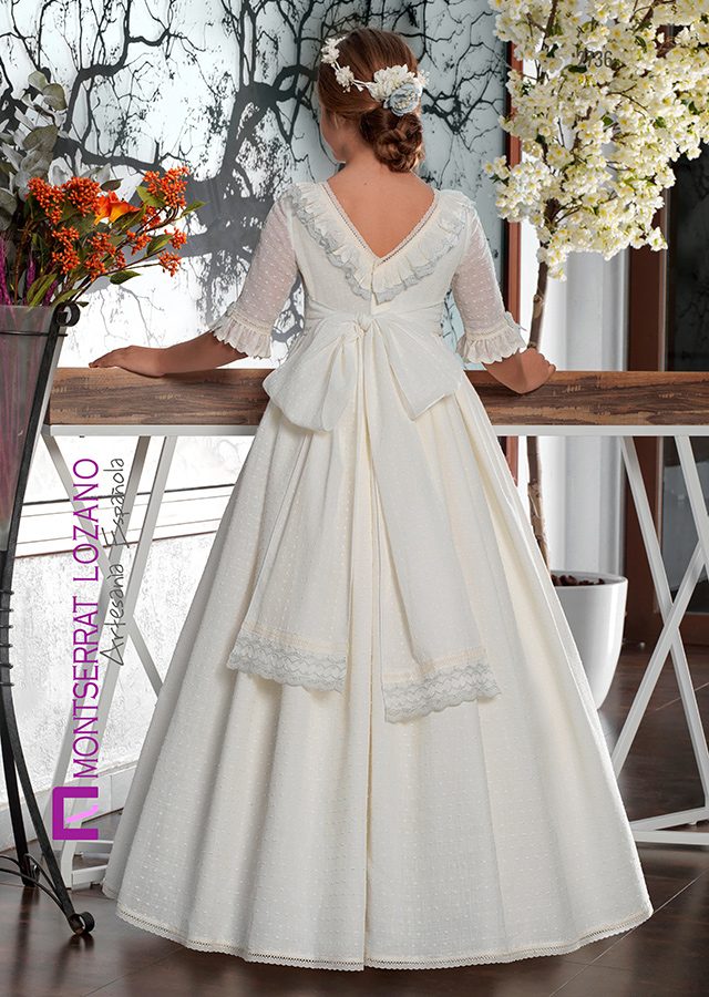 Montserrat Lozano communion dress, style 2736, back view