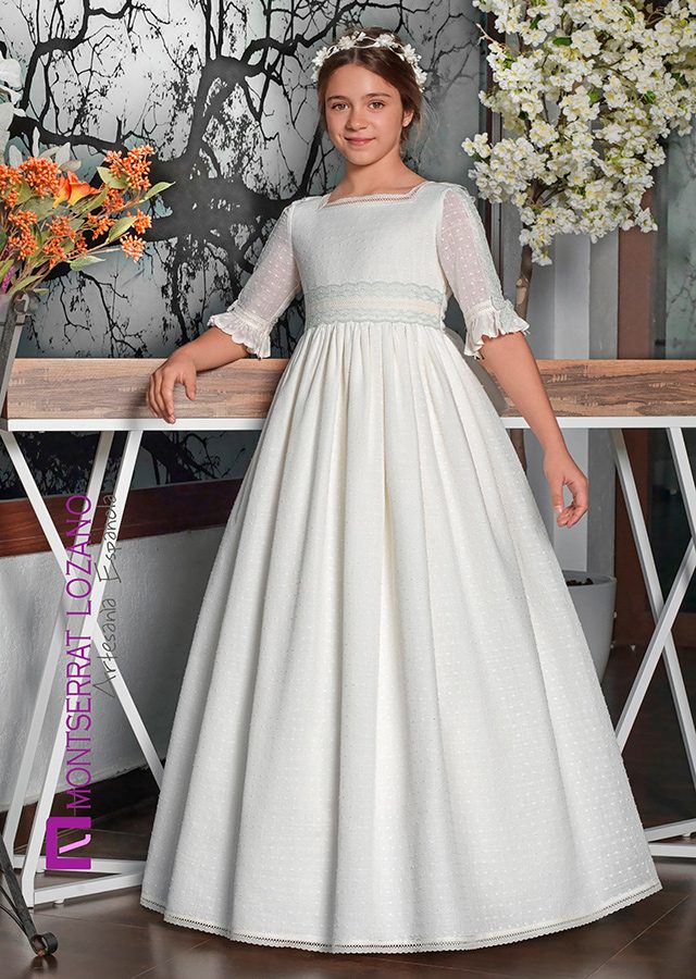 Montserrat Lozano communion dress, style 2736, front view