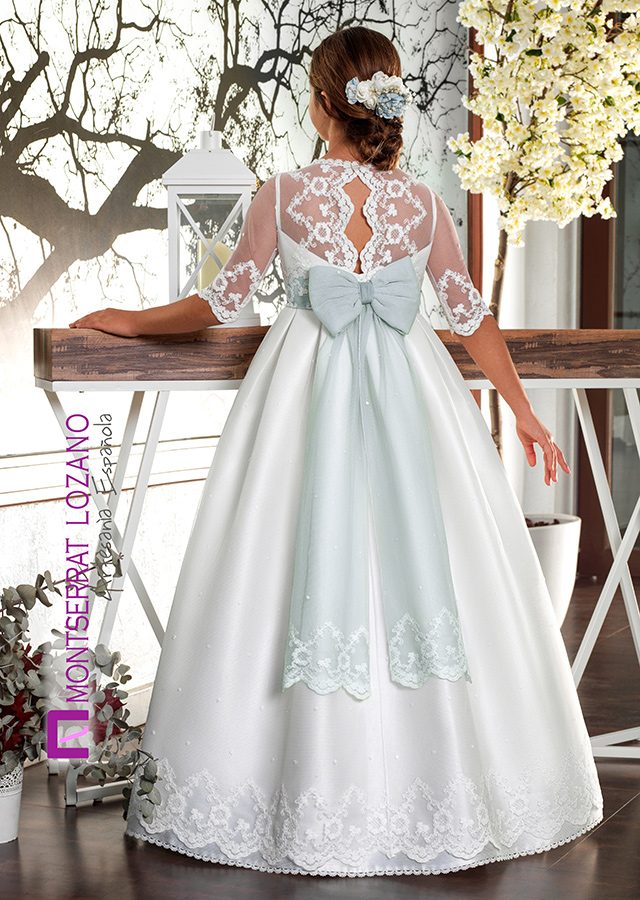 Montserrat Lozano communion dress, style 2730, back view