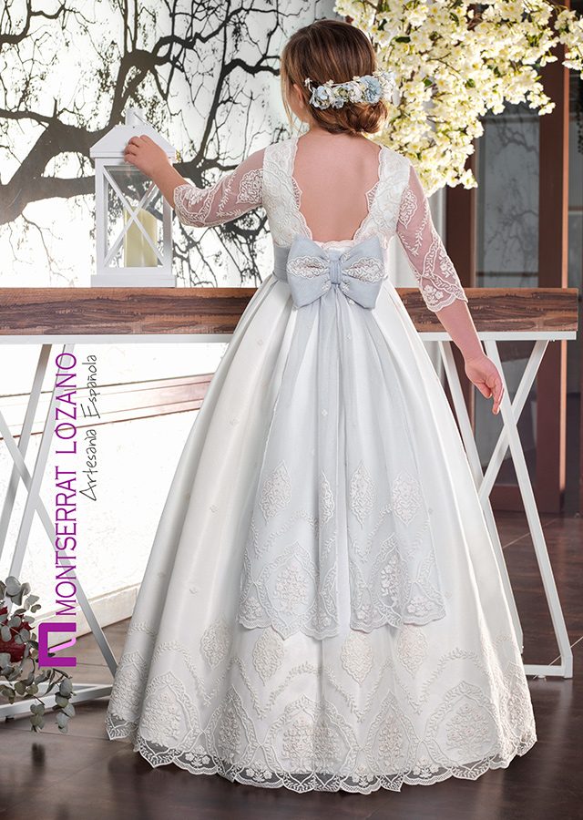 Montserrat Lozano communion dress, style 2715, back view