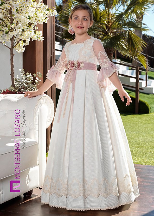 Montserrat Lozano communion dress, style 2709, front view