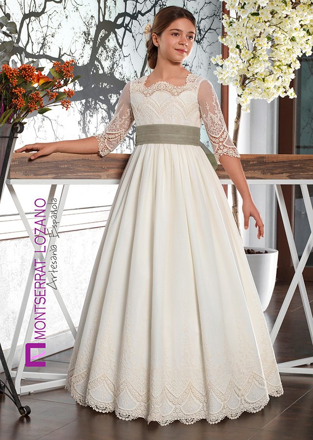 Montserrat Lozano communion dress, style 2734, front view