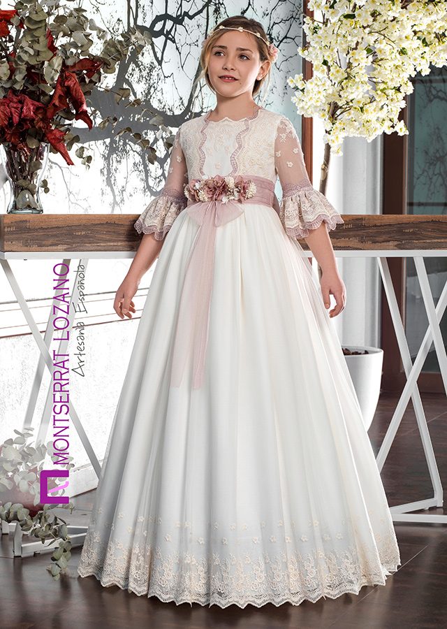 Montserrat Lozano communion dress, style 2707, front view