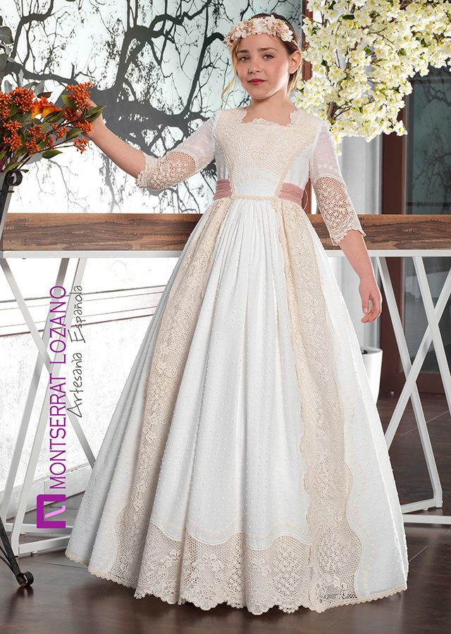 Montserrat Lozano communion dress, style 2731, front view