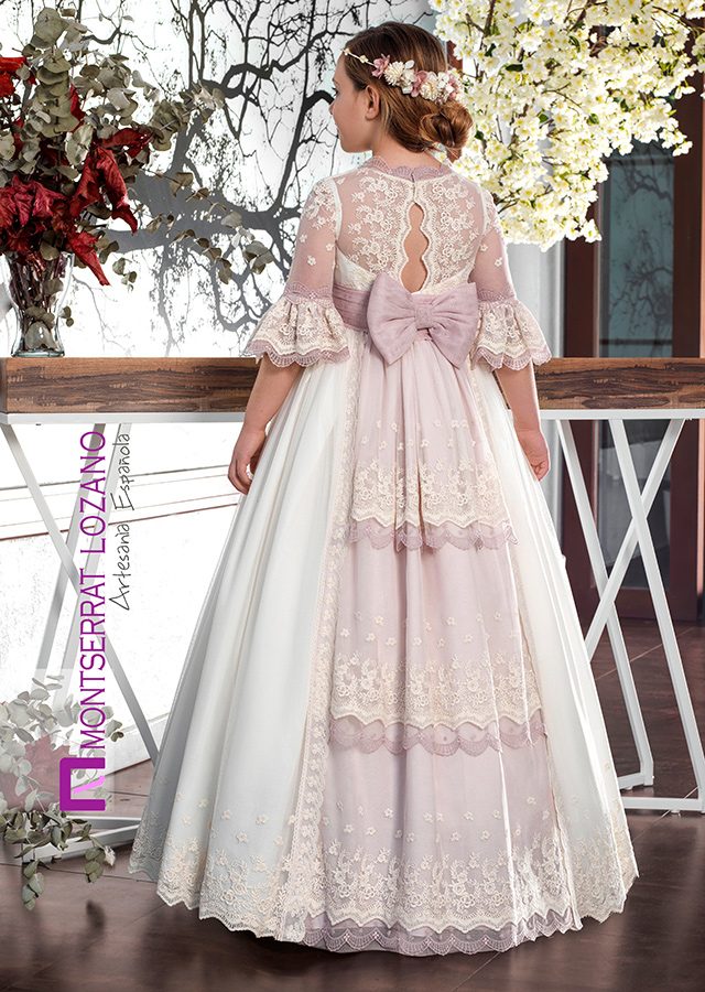 Montserrat Lozano communion dress, style 2707, back view